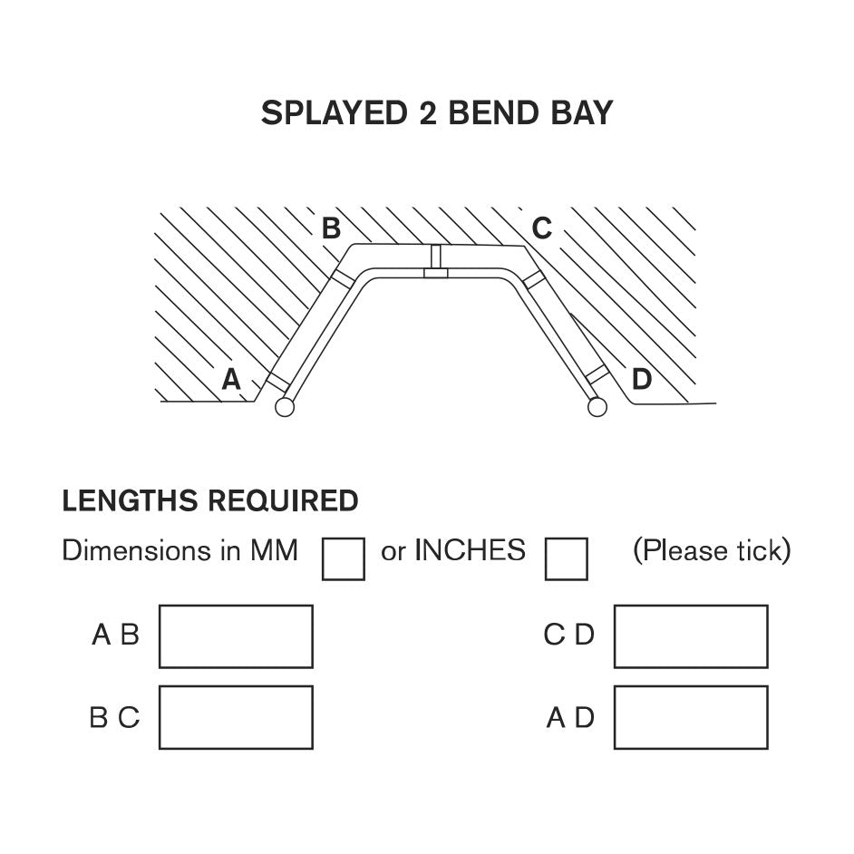 MTM 19mm bay window curtain pole - 2 Bends