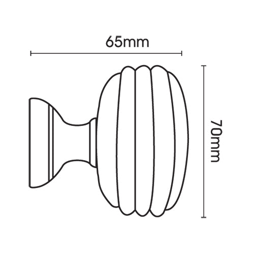 Eden 35mm wooden curtain pole with Ellipse finials