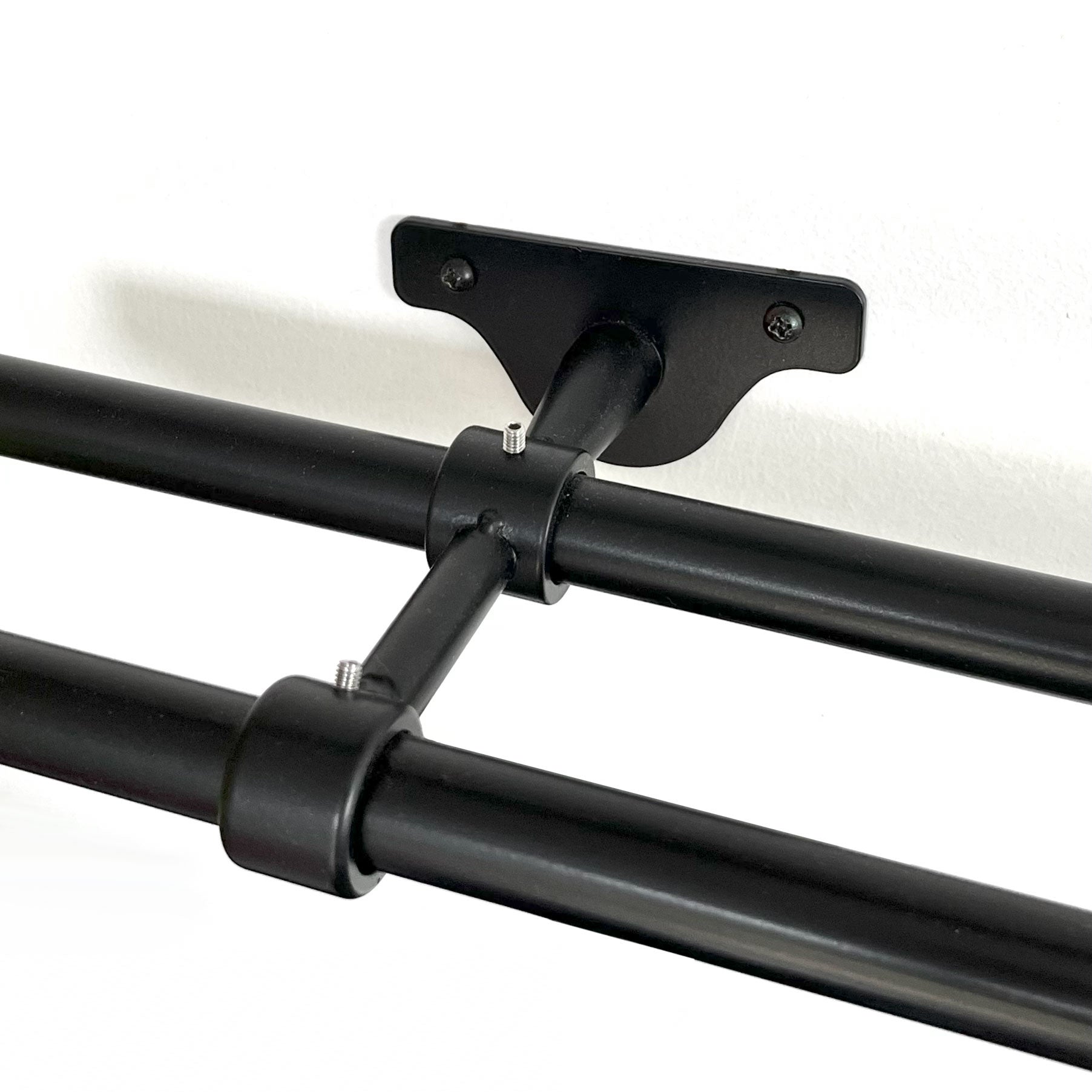 19mm/19mm double curtain pole pack - Cage/Stopper finials