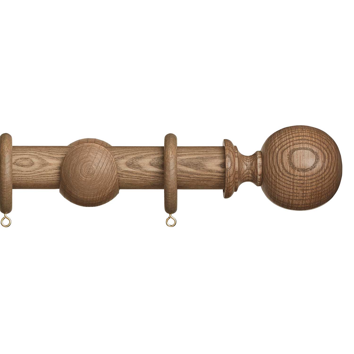 Eden 35mm wooden curtain pole with Ball finials