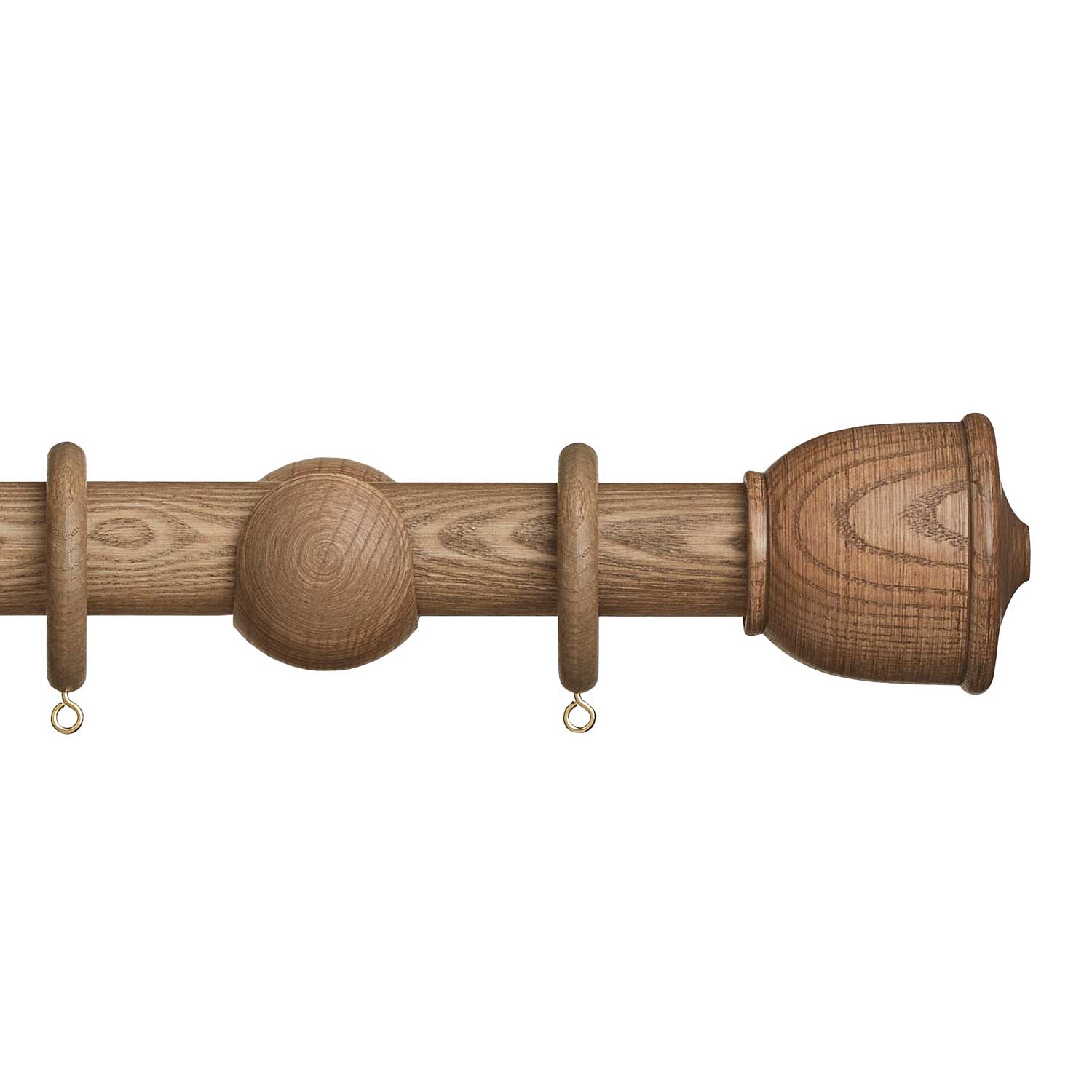 Eden 35mm wooden curtain pole with Urn finials