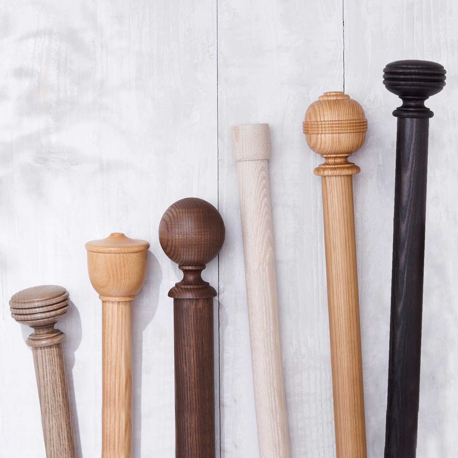 Eden 35mm wooden curtain pole with Ball finials