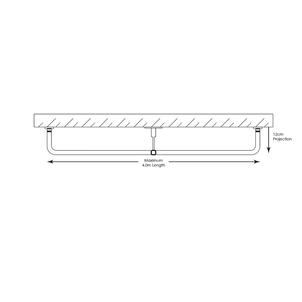 French curtain pole dimensions