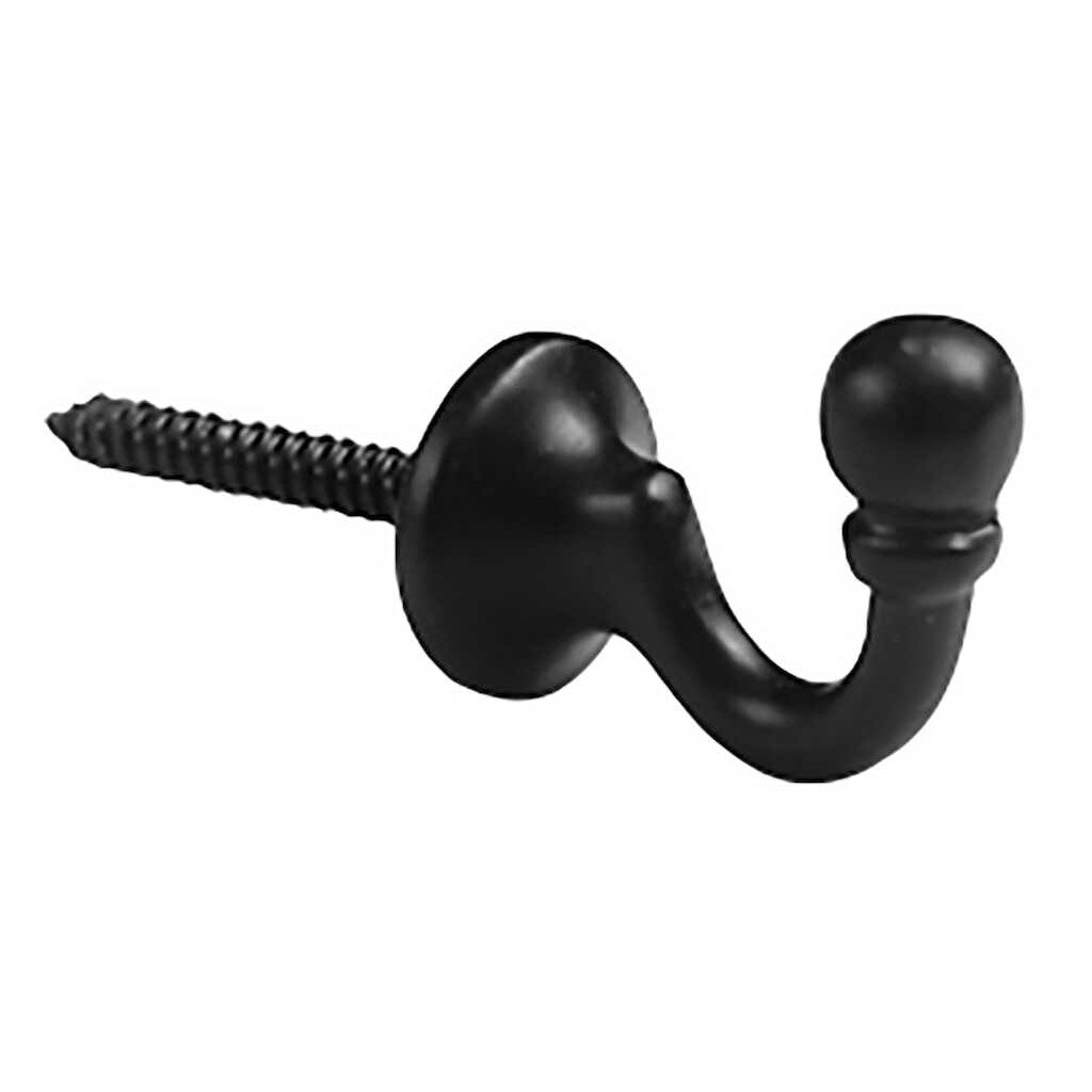Pair of tieback hooks in Black finish