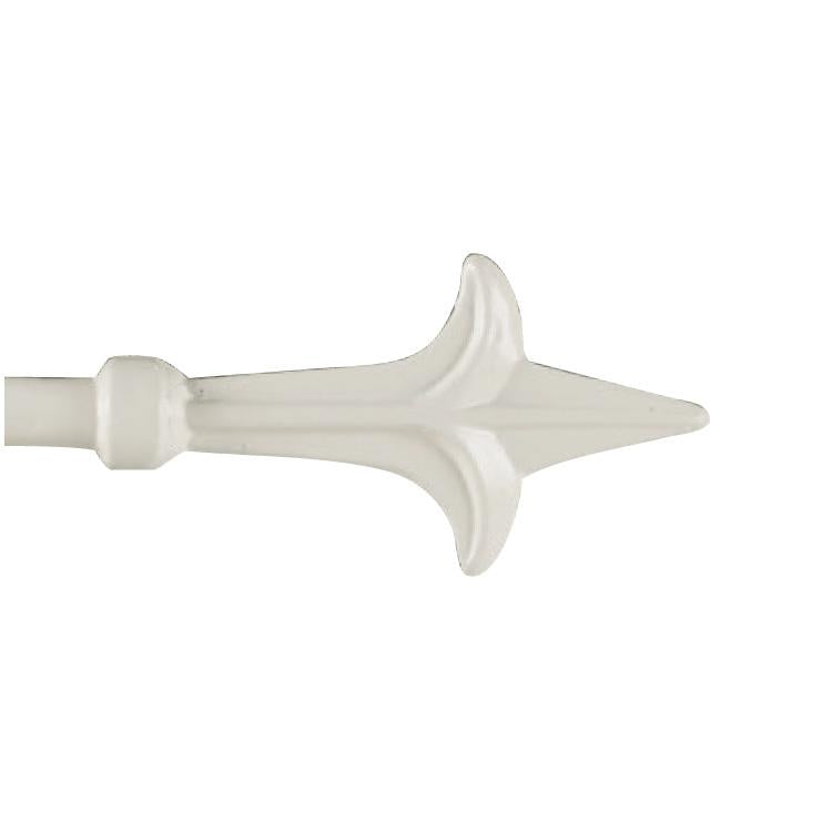 wrought iron spear finial in chalk finish 19mm