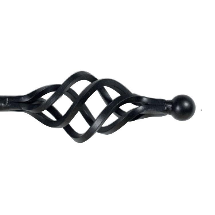 cage finial in graphite finish for 19mm wrought iron pole