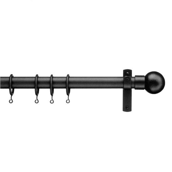 32mm metal curtain pole with ball finials