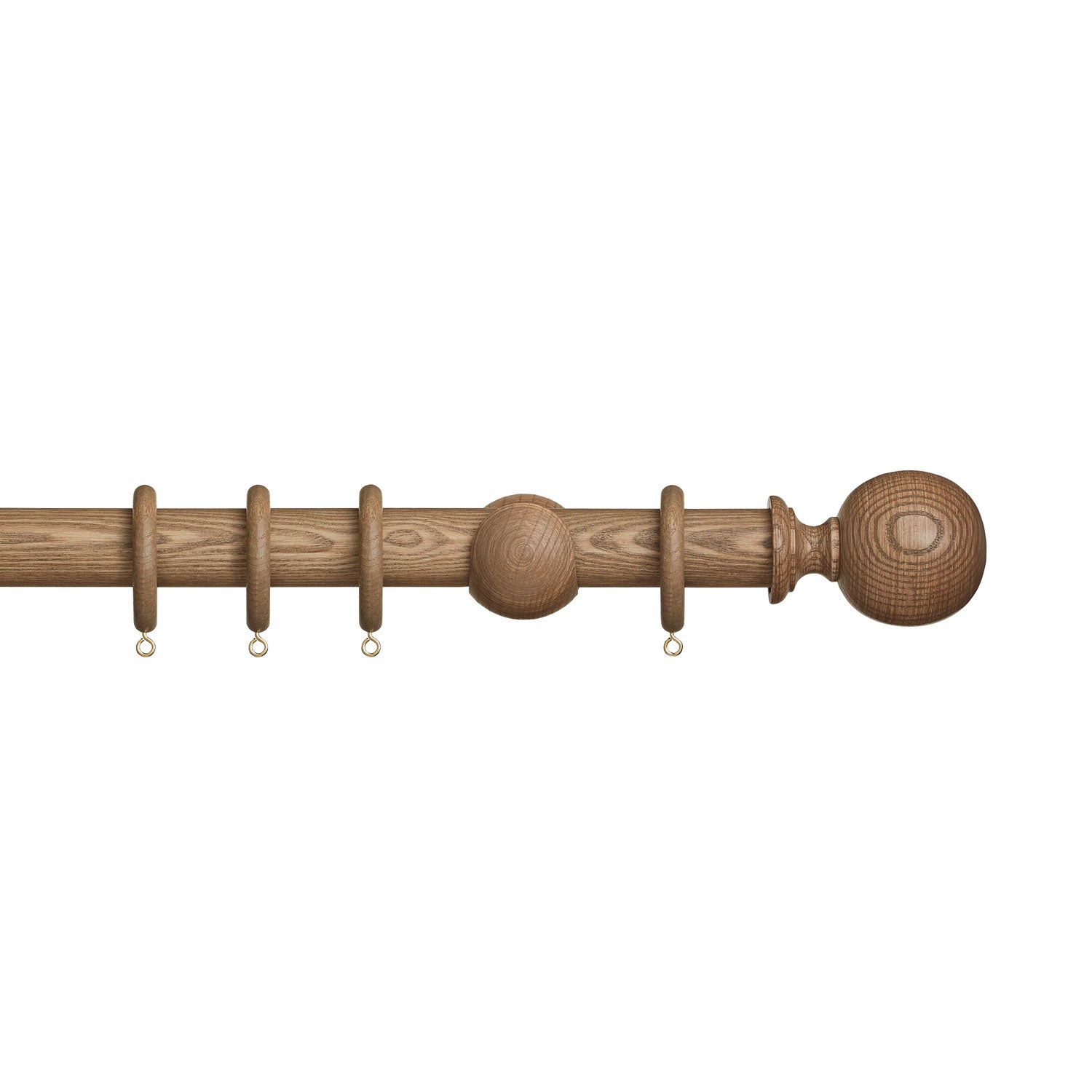 Eden 35mm wooden curtain pole with Ball finials