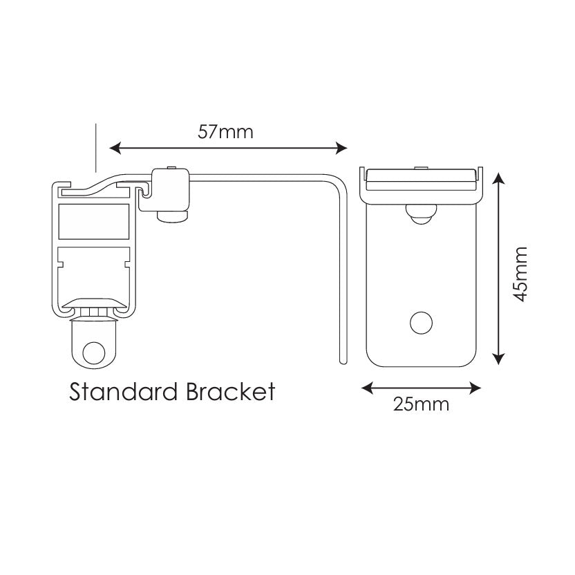 Curtain track bracket - Standard