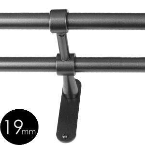 19mm wrought iron double pole end bracket