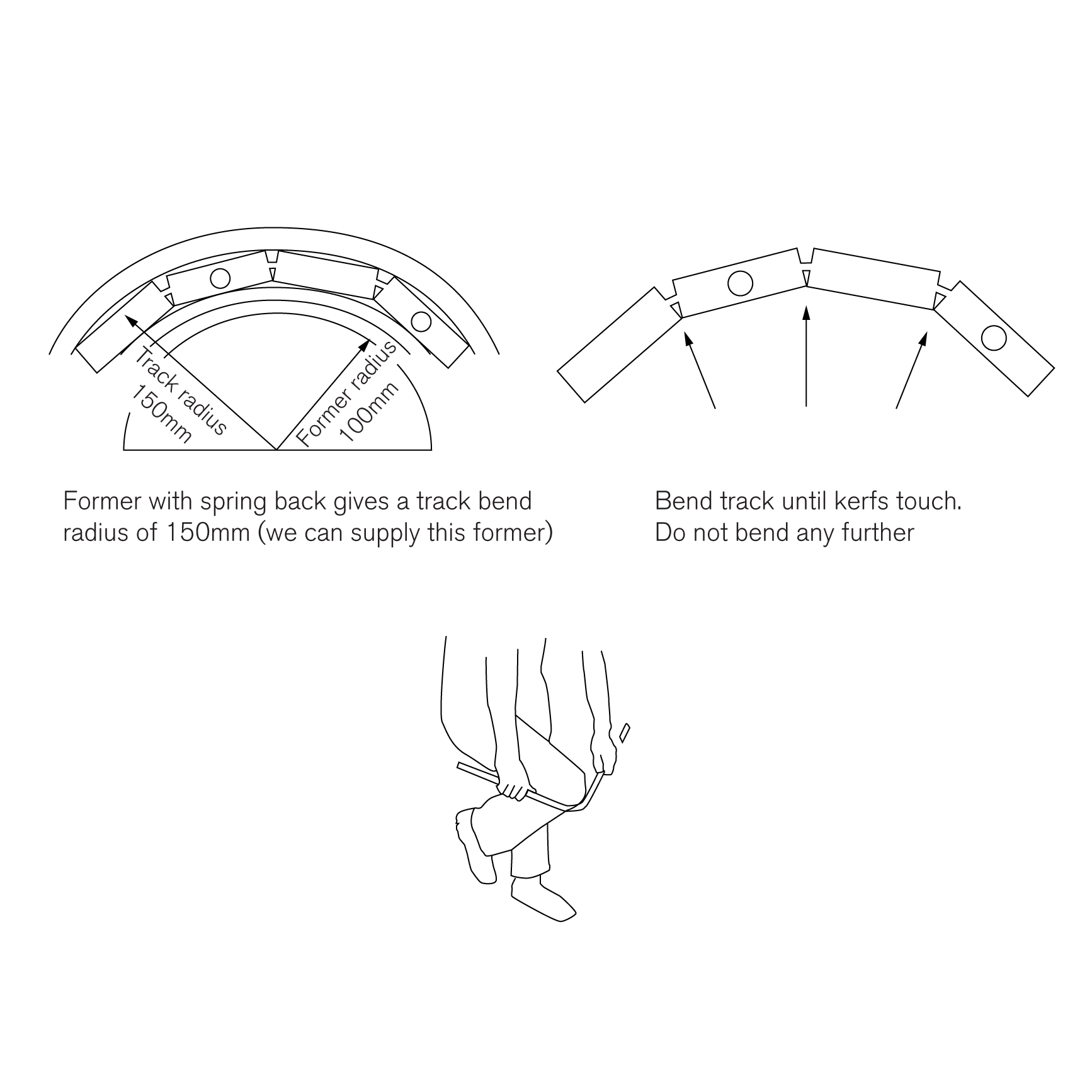 wall fix bendable curtain track
